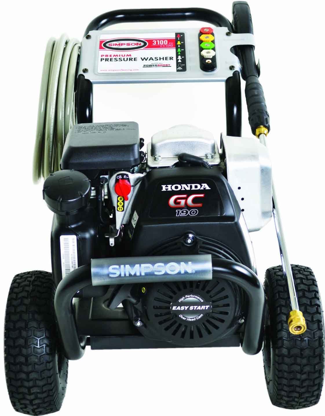 Simpson MSH3125-S MegaShot Honda GC190 Engine Gas Pressure Washer